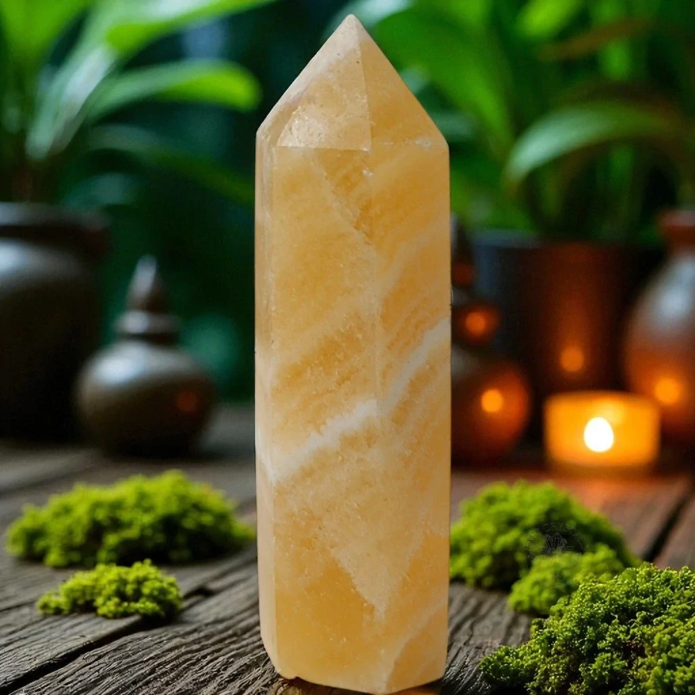 KALCIT ORANŽOVÝ obelisk č.7 76,5g