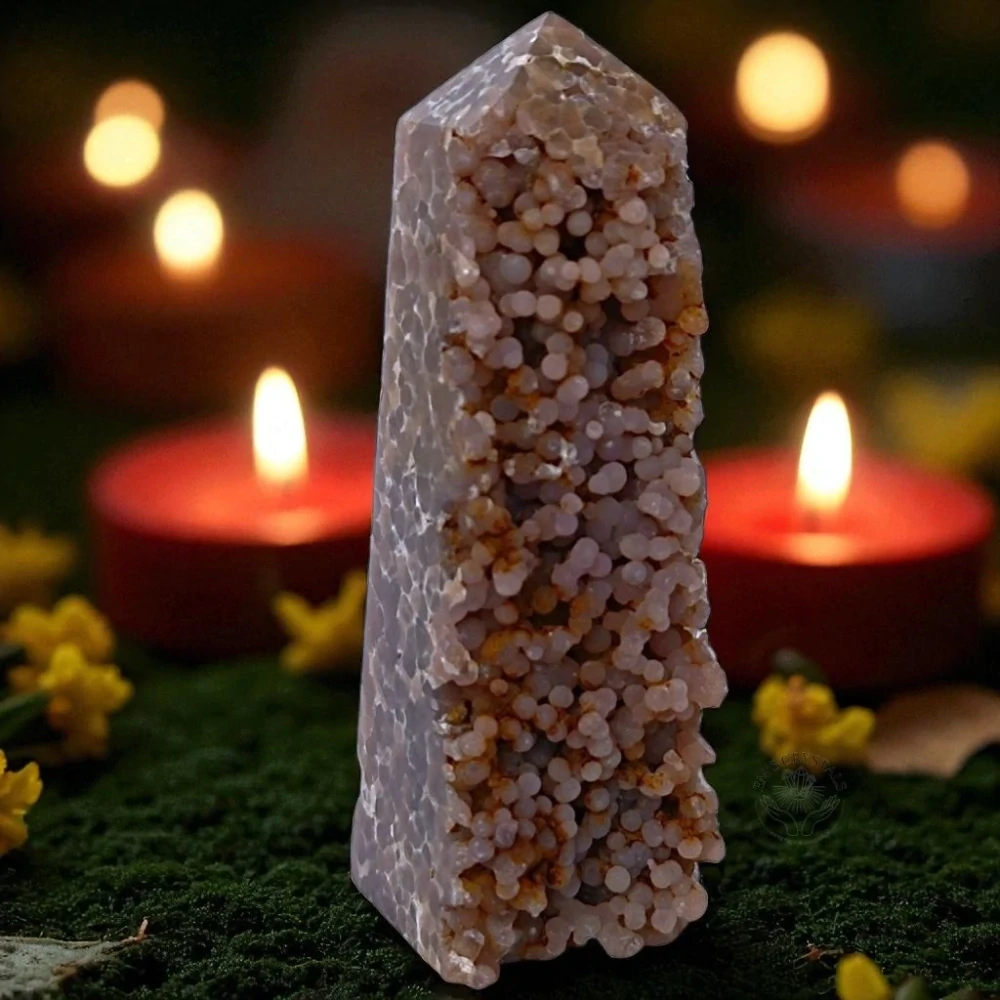 ACHÁT HROZNOVÝ obelisk polosurový č.12 56,6g
