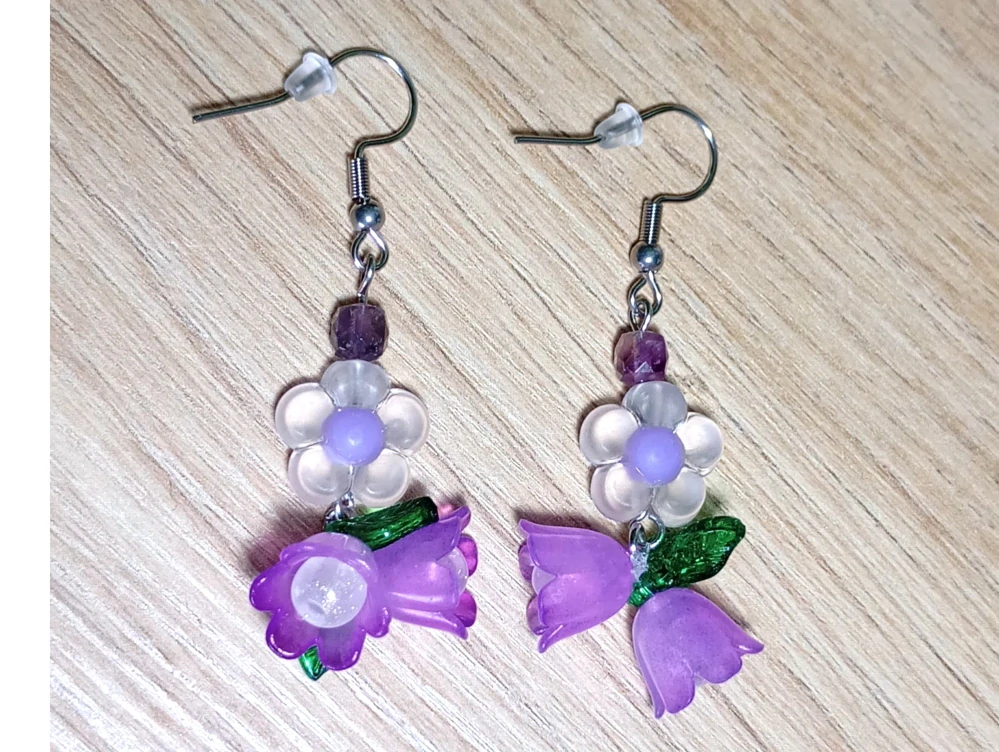 Náušnice Amethyst Chimes