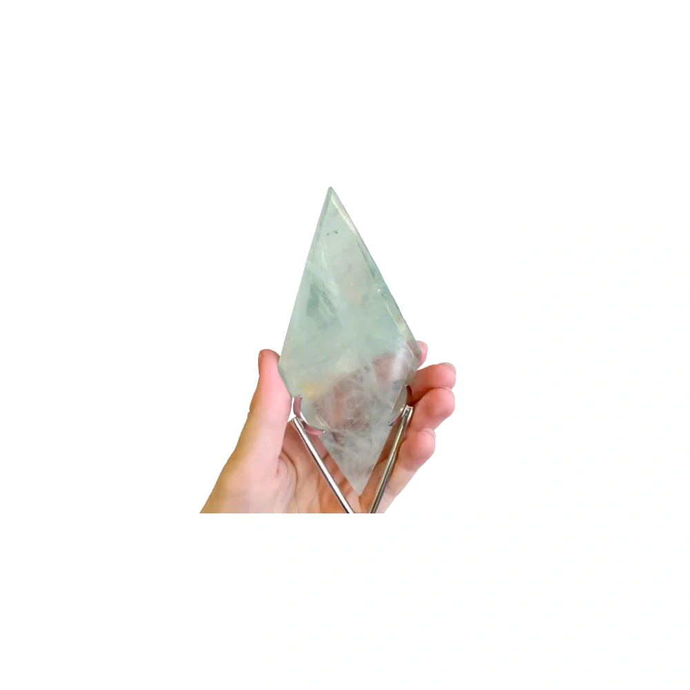 FLUORIT ZELENÝ broušený na stojanu č.1, 20cm 222g