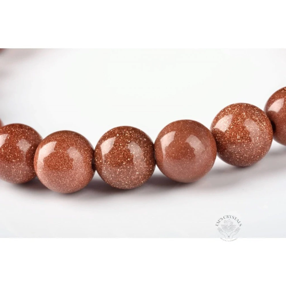 ZLATÝ AVANTURÍN syntetický náramek kuličkový 8mm