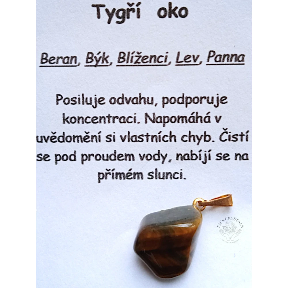 TYGŘÍ OKO přívěsek