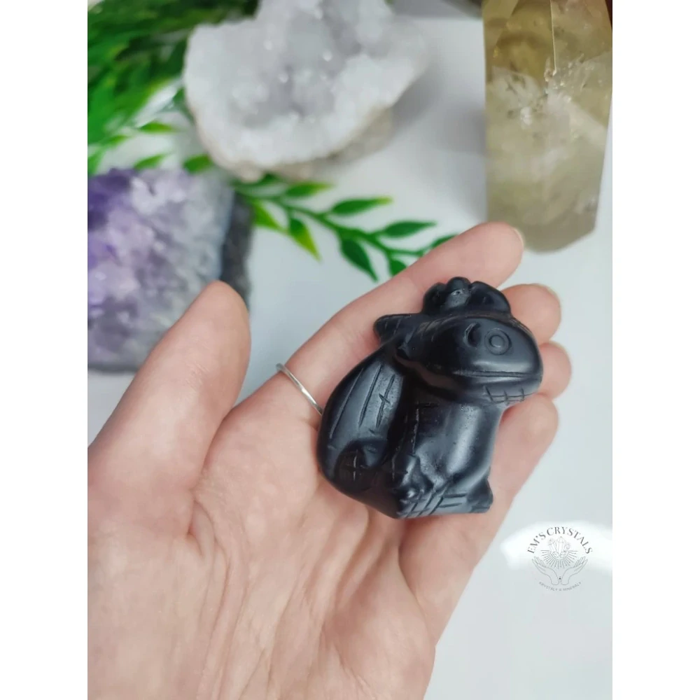 OBSIDIÁN drak 5cm