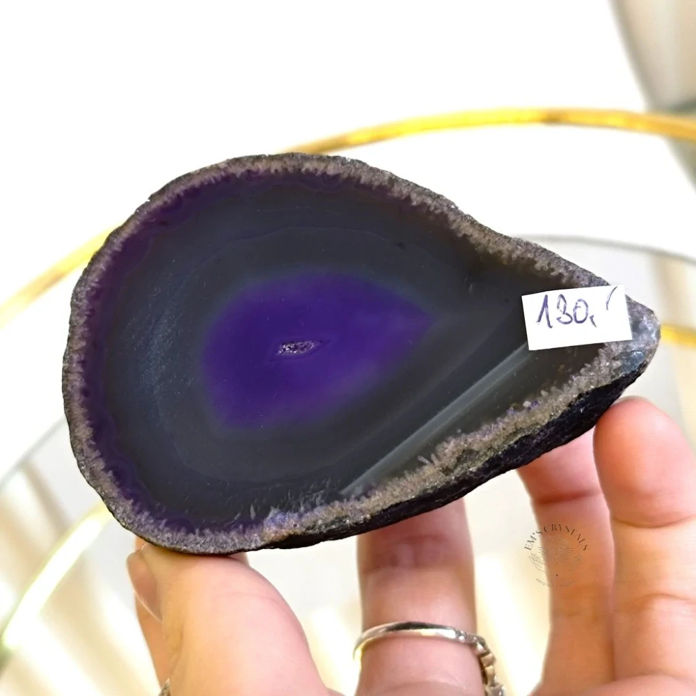 ACHÁT leštěná půlka 185g
