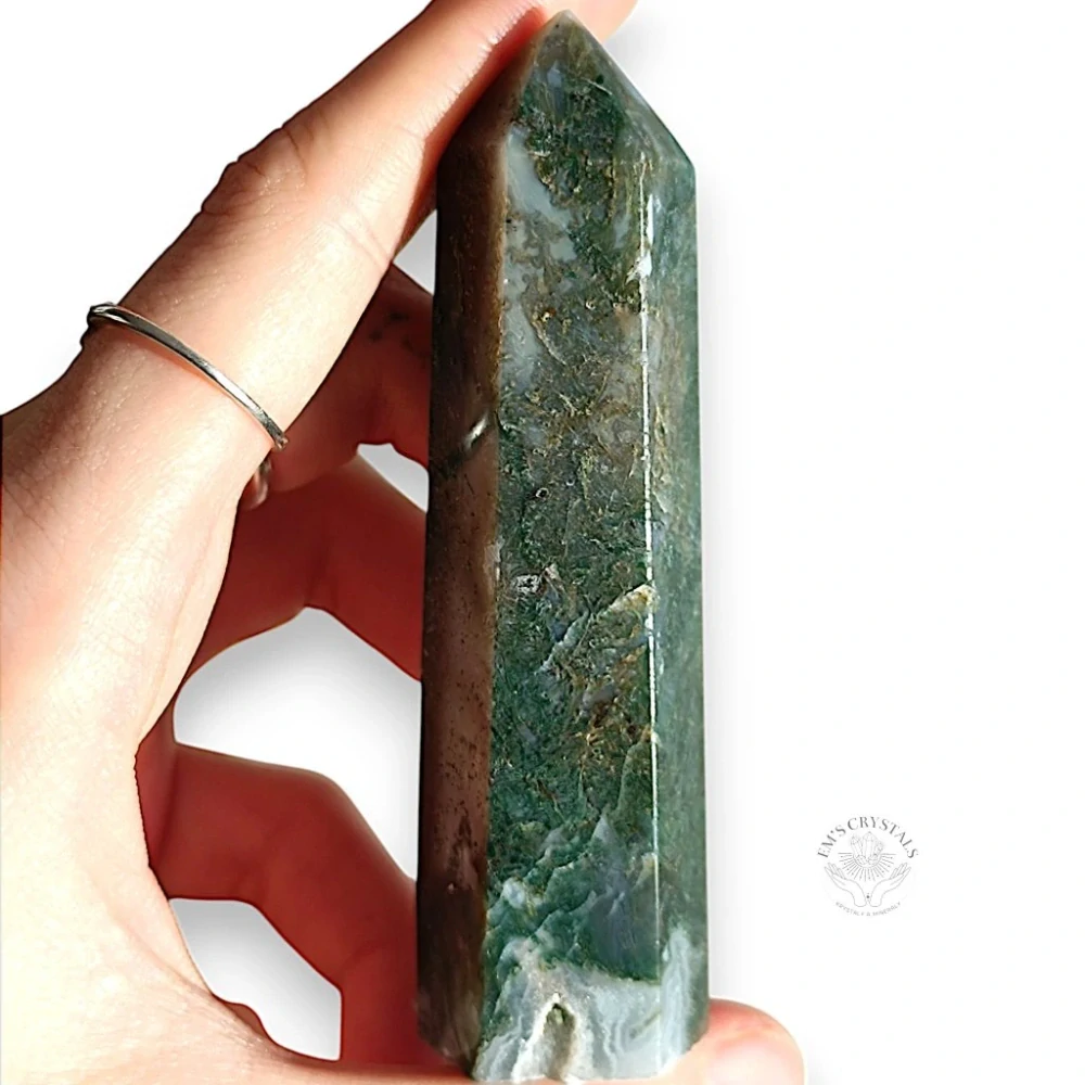 ACHÁT MECHOVÝ obelisk č.4. 90,6g