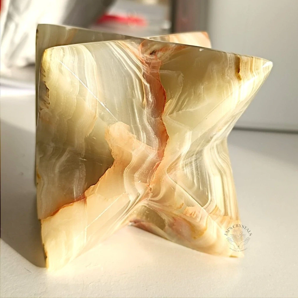 ONYX ZELENÝ Merkaba 8,2cm