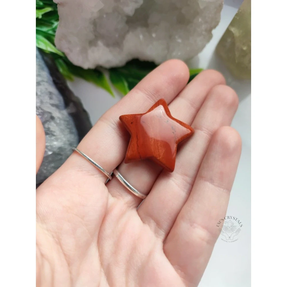JASPIS ČERVENÝ hvězdička 3cm