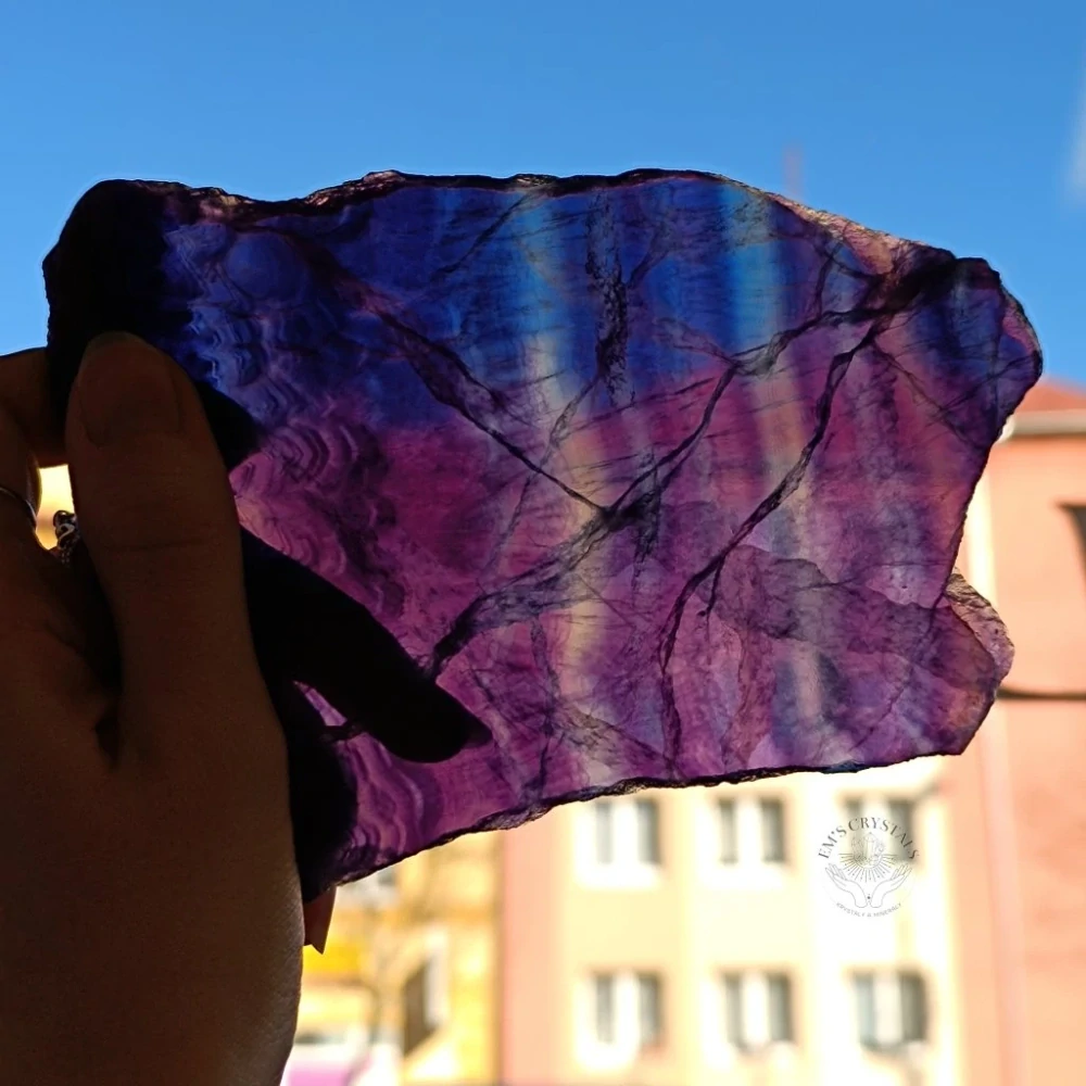 FLUORIT leštěný plátek č.1 296g 14,4cm