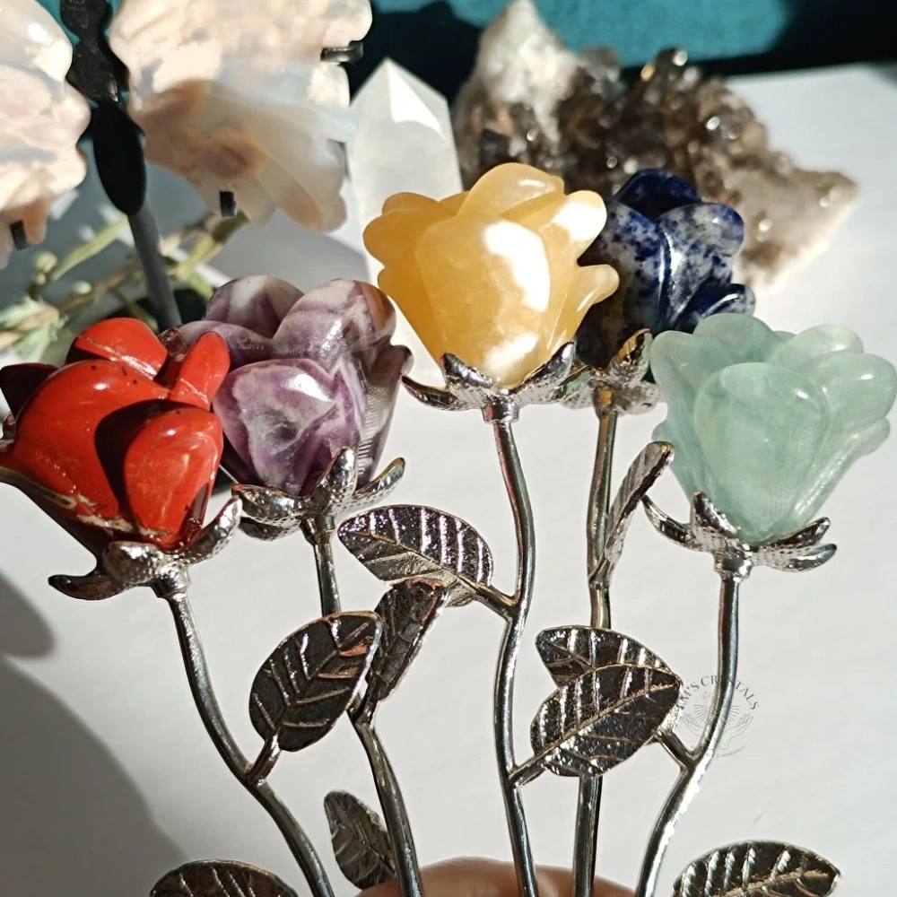 RŮŽE z minerálu - Fluorit 15cm
