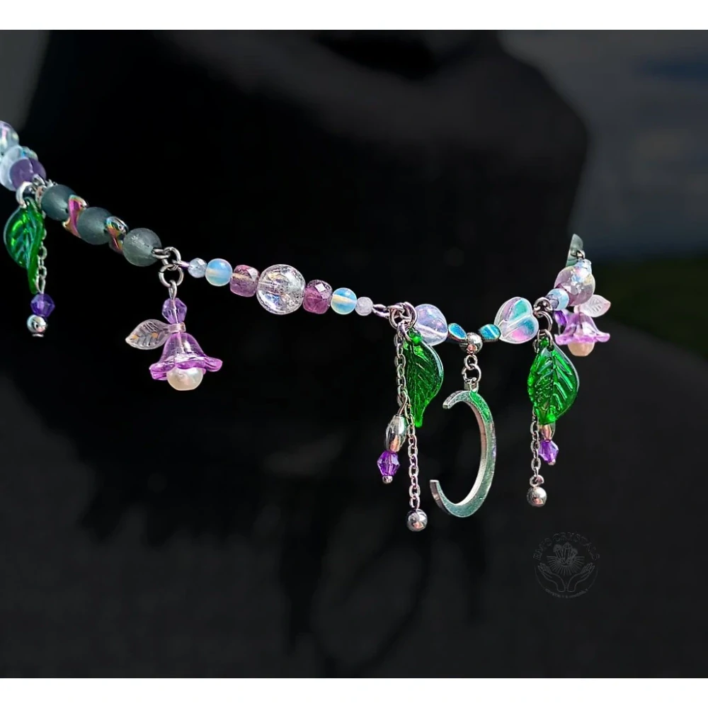 NÁHRDELNÍK "Amethyst Grove" Chirurgická ocel - ametyst