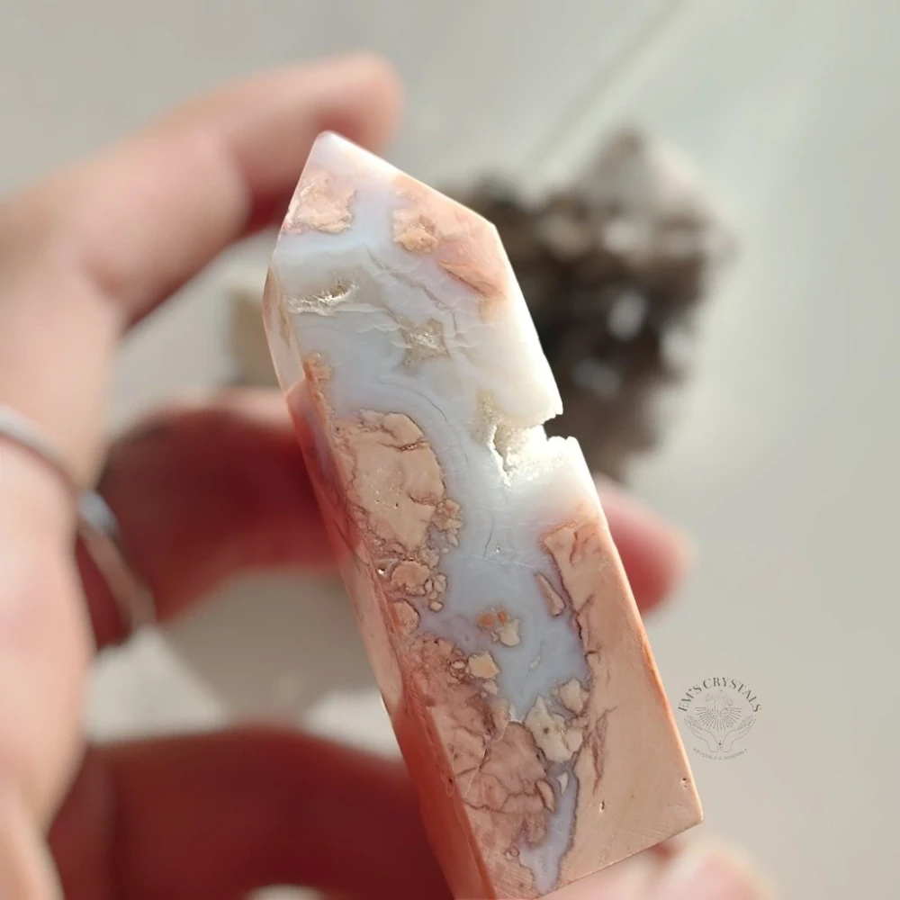 COTTON CANDY achát - obelisk č.7 54,4g II. jakost
