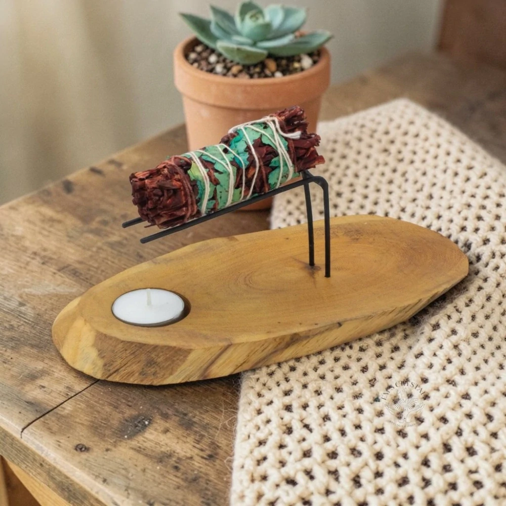 Designový stojan na Palo Santo a byliny – Přírodní dřevo Gamal