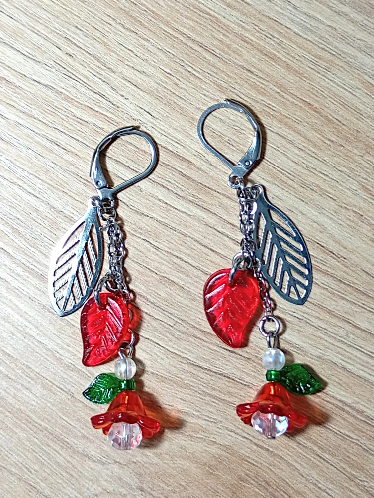 Náušnice Crimson Whispers