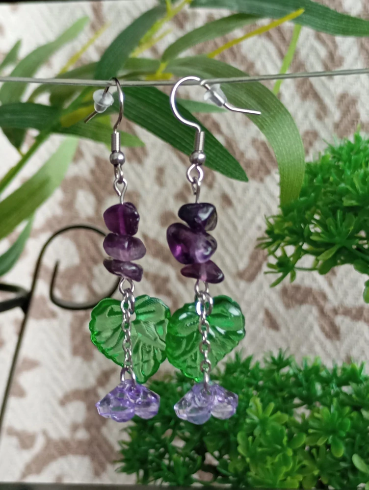 Náušnice Amethyst Bloom - ametyst