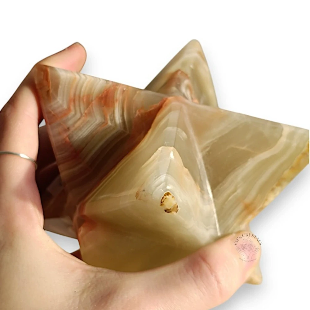 ONYX ZELENÝ Merkaba 8,2cm