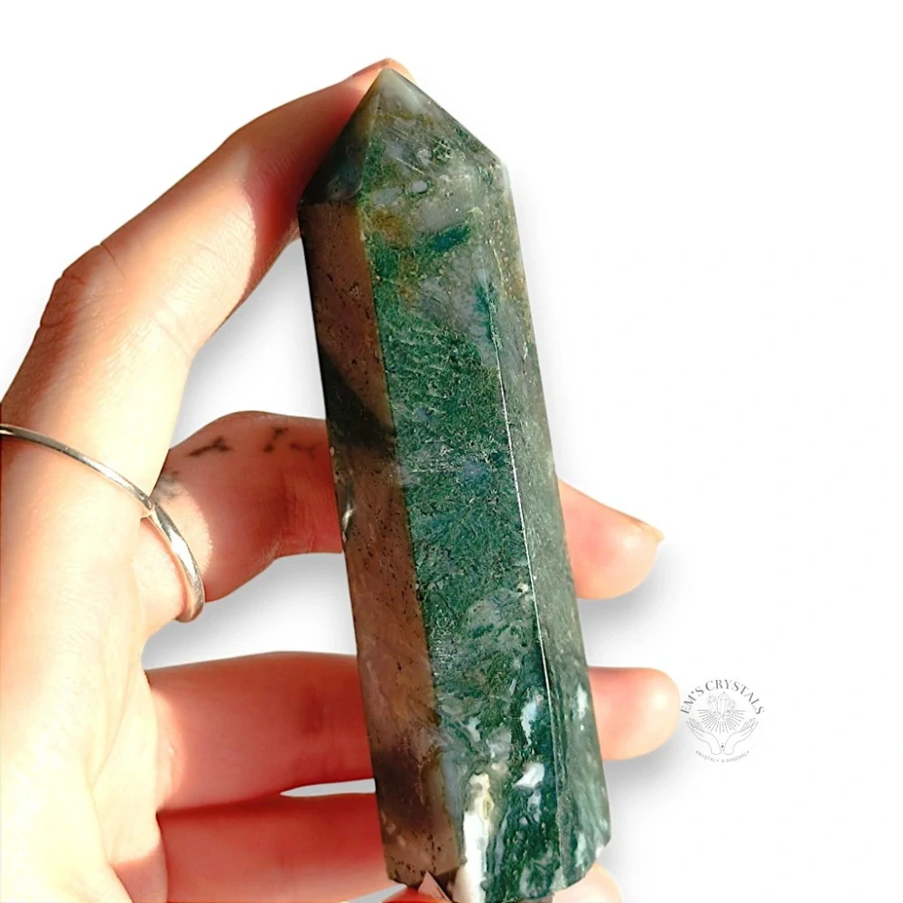 ACHÁT MECHOVÝ obelisk č.4. 90,6g