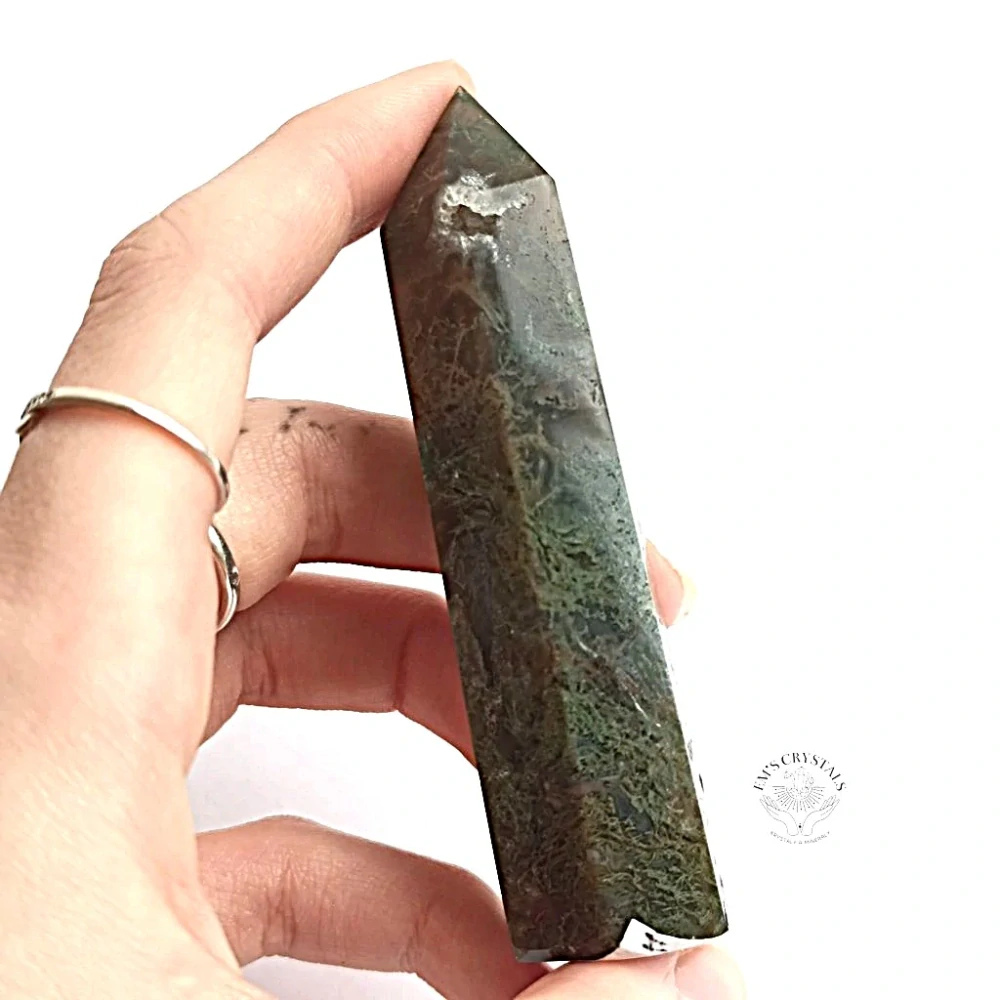 ACHÁT MECHOVÝ obelisk č.3 69,7g