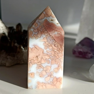 COTTON CANDY achát - obelisk č.2 57,8g