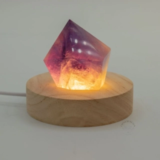 Kulatý Dřevěný USB LED Stojan 8cm- Studená / Teplá / Denní Světlo