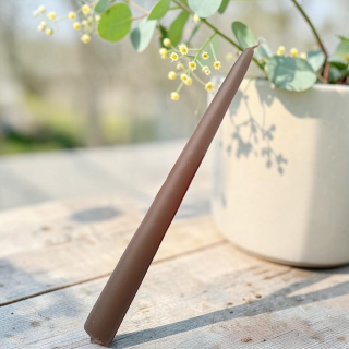 SVÍCE SVĚTLE HNĚDÁ / OLIVOVÁ 28cm